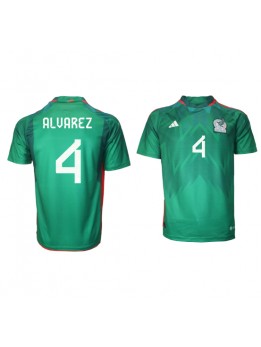 Mexiko Edson Alvarez #4 Replika Hemmakläder VM 2022 Kortärmad